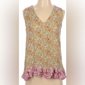 💫Rachel Zoe women's Yellow/Pink multi floral tunic- Medium